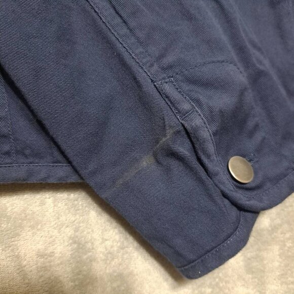 Pendleton Womens Navy Blue Collarless Jacket With Button Front & Flap Pockets XL - Picture 7 of 12